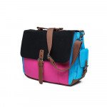 Wholesale Tri-Color Canvas Messenger Bag